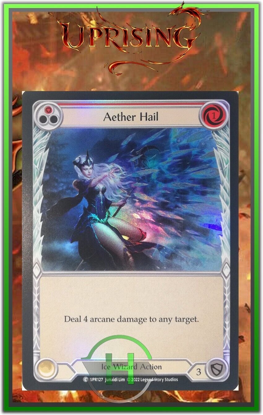 Aether Hail Red Rainbow Foil - FAB:Uprising - UPR127 - Official English Card