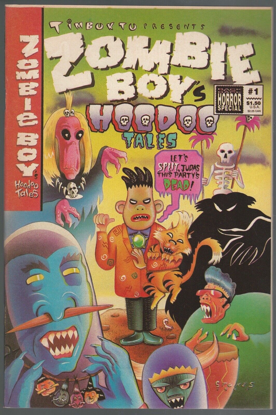 Zombie Boy\'s Hoodoo Tales 1 Joe Dinosaur Head Goth Horror Humor Comics Flipbook