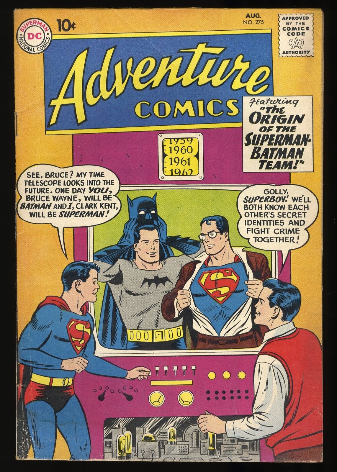 Adventure Comics #275 VG+ 4.5 Superman Batman Team Origin DC Comics 1960