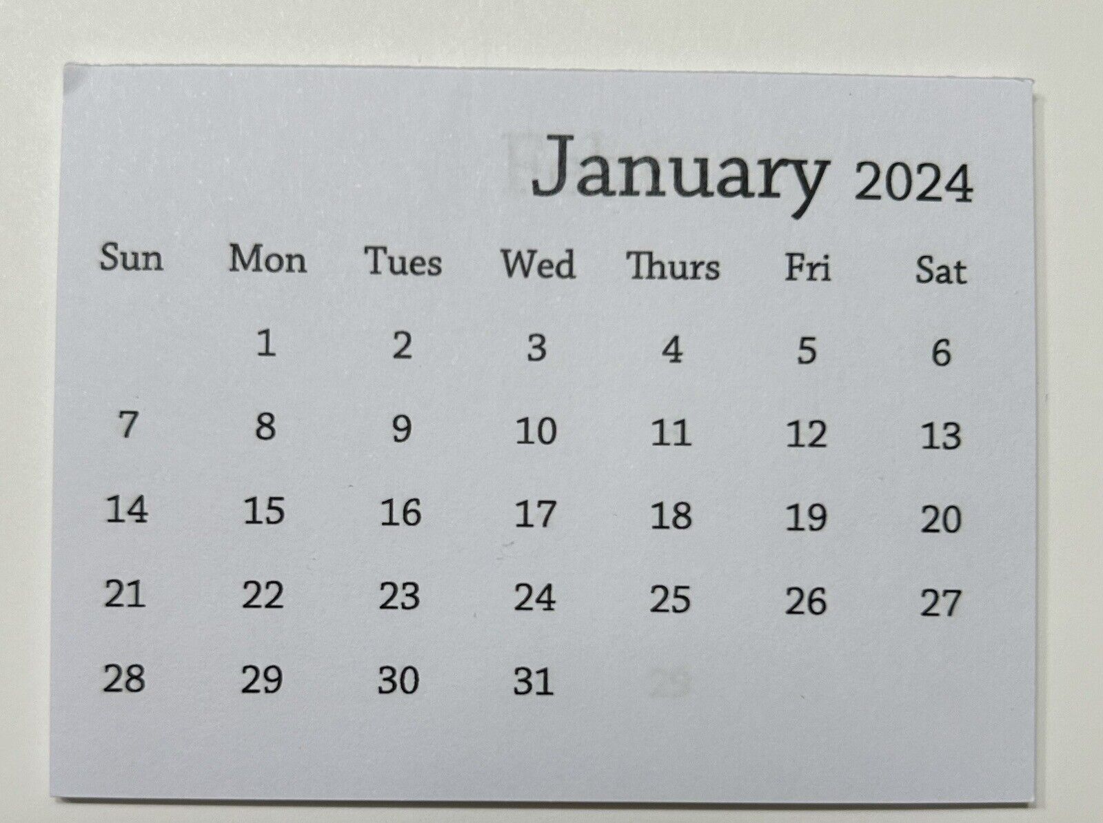 2024 Tear Off Mini Calendars - 2 1/4\