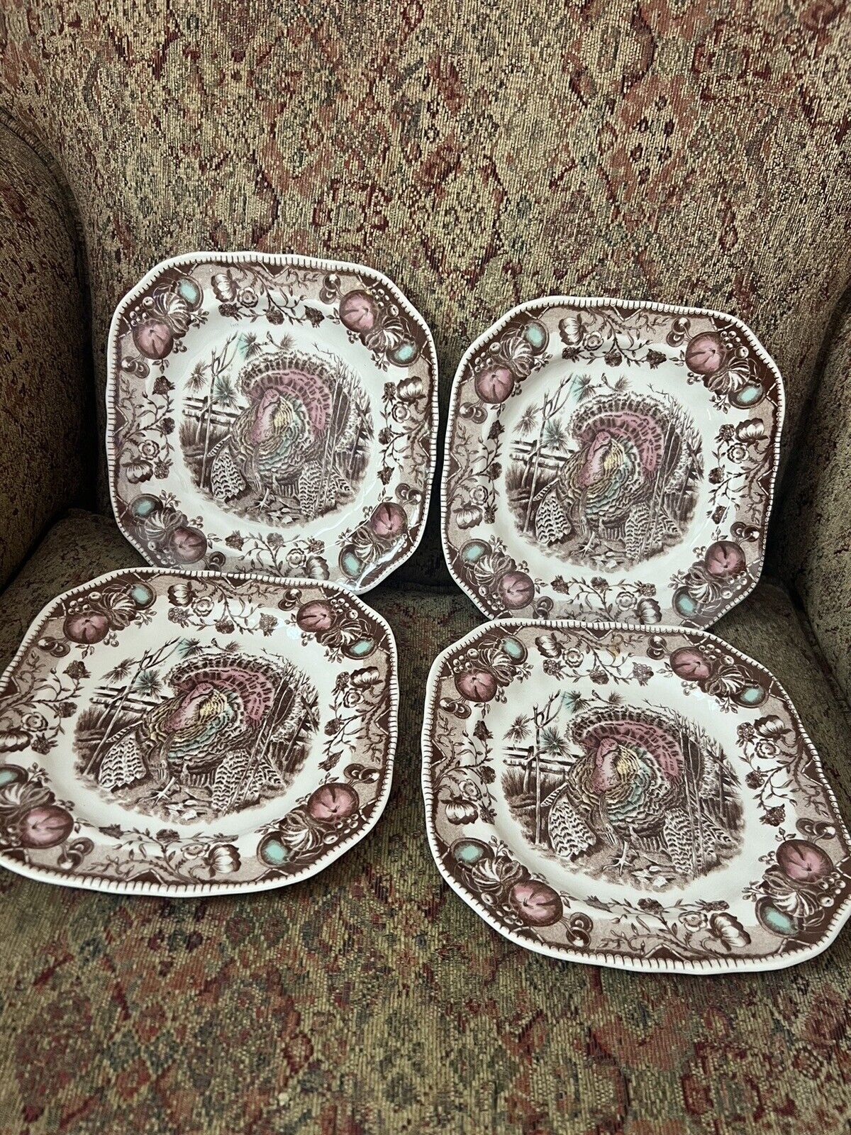 Johnson Brothers His Majesty  Square Salad Plate 3950382 Set Of 4, 7.5inch