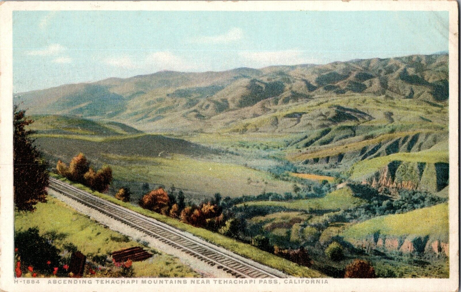 Fred Harvey San Joaquin Valley Tehachapi Mountains CA Vintage Postcard I53
