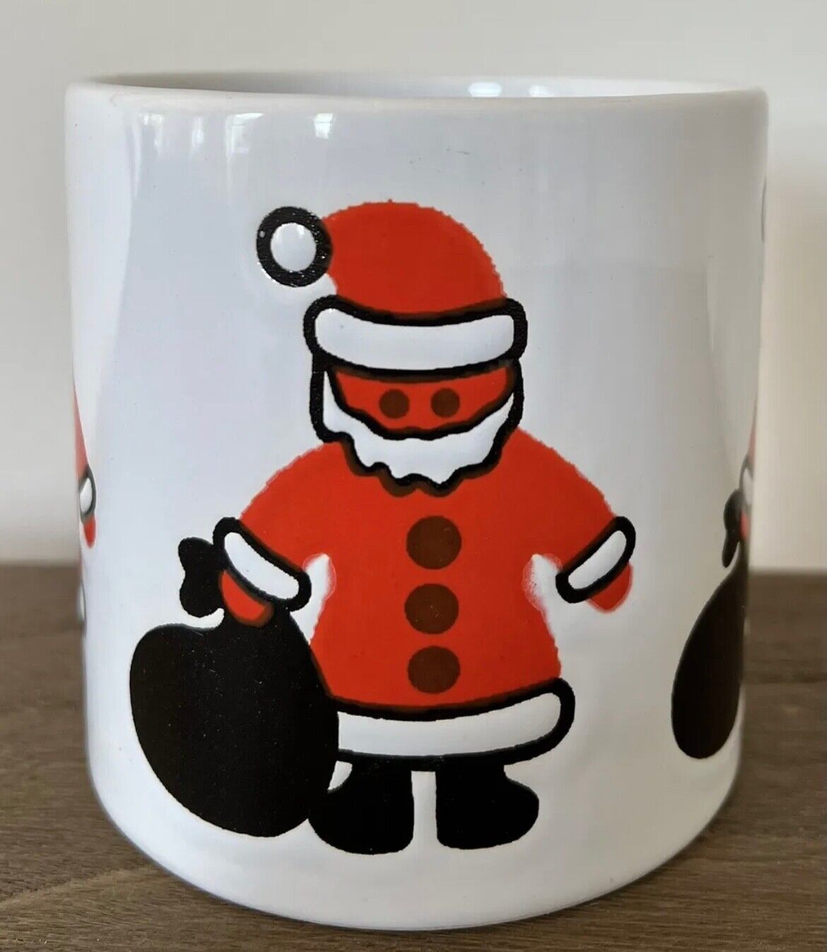 Waechtersbach Ceramic Santa Claus utensil jar holder cup Christmas West Germany 