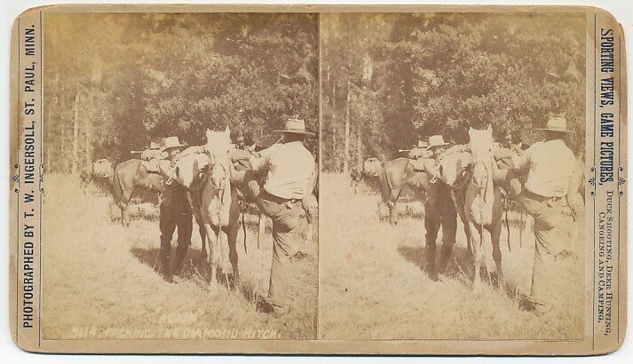 YELLOWSTONE SV - Outfitters Packing Up - Ingersoll 1880s RARE