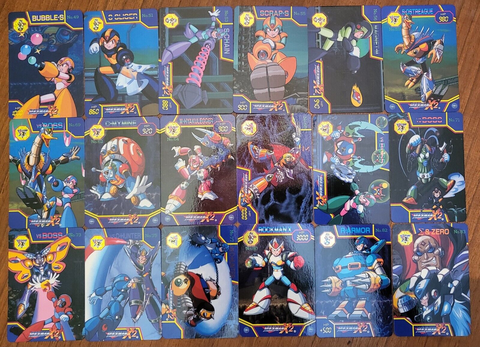Megaman Rockman X2 1994 Bandai Capcom Japan (Pick Your Card)