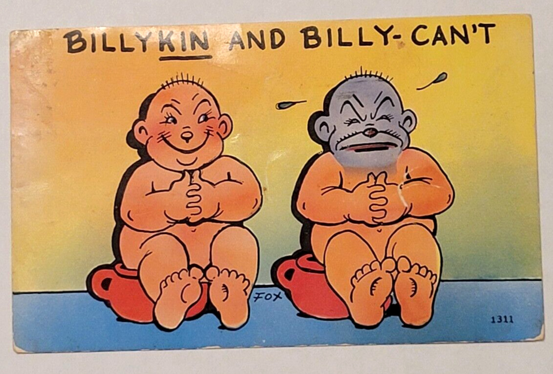 1953 Comic Humor Billy Kin Billy Can\'t Vtg Postcard