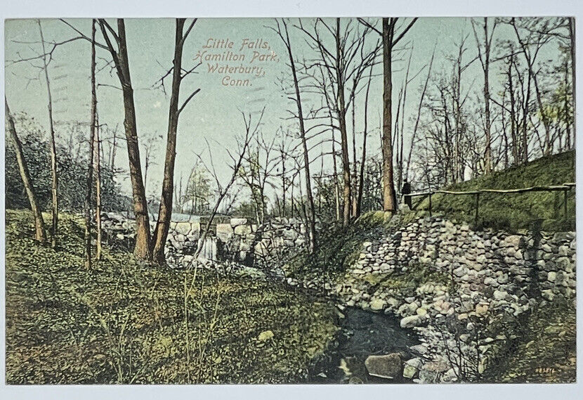 Little Falls - Hamilton Park - Waterbury Connecticut Postcard c. 1911