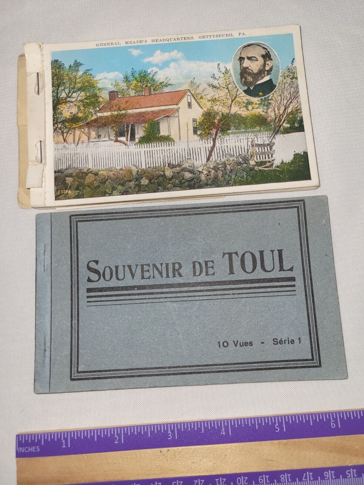 Lot of 2 Vintage Post Card Picture Books 1 Complete Souvenir De Toul