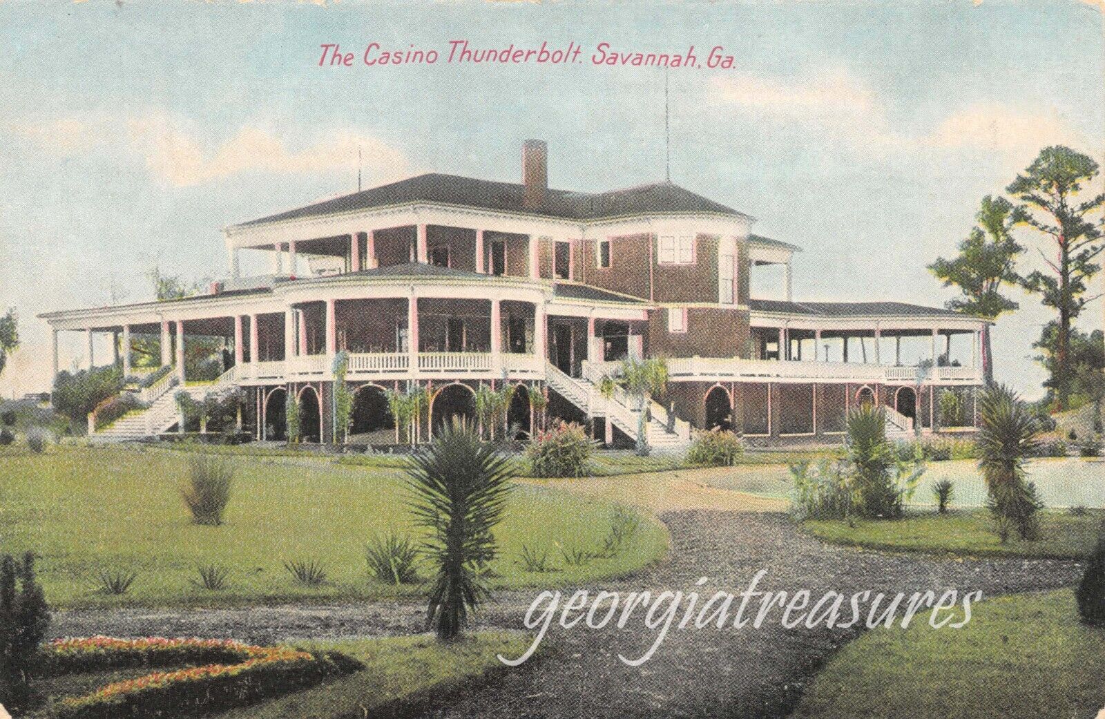 GA~GEORGIA~SAVANNAH~THUNDERBOLT~CASINO~C.1910