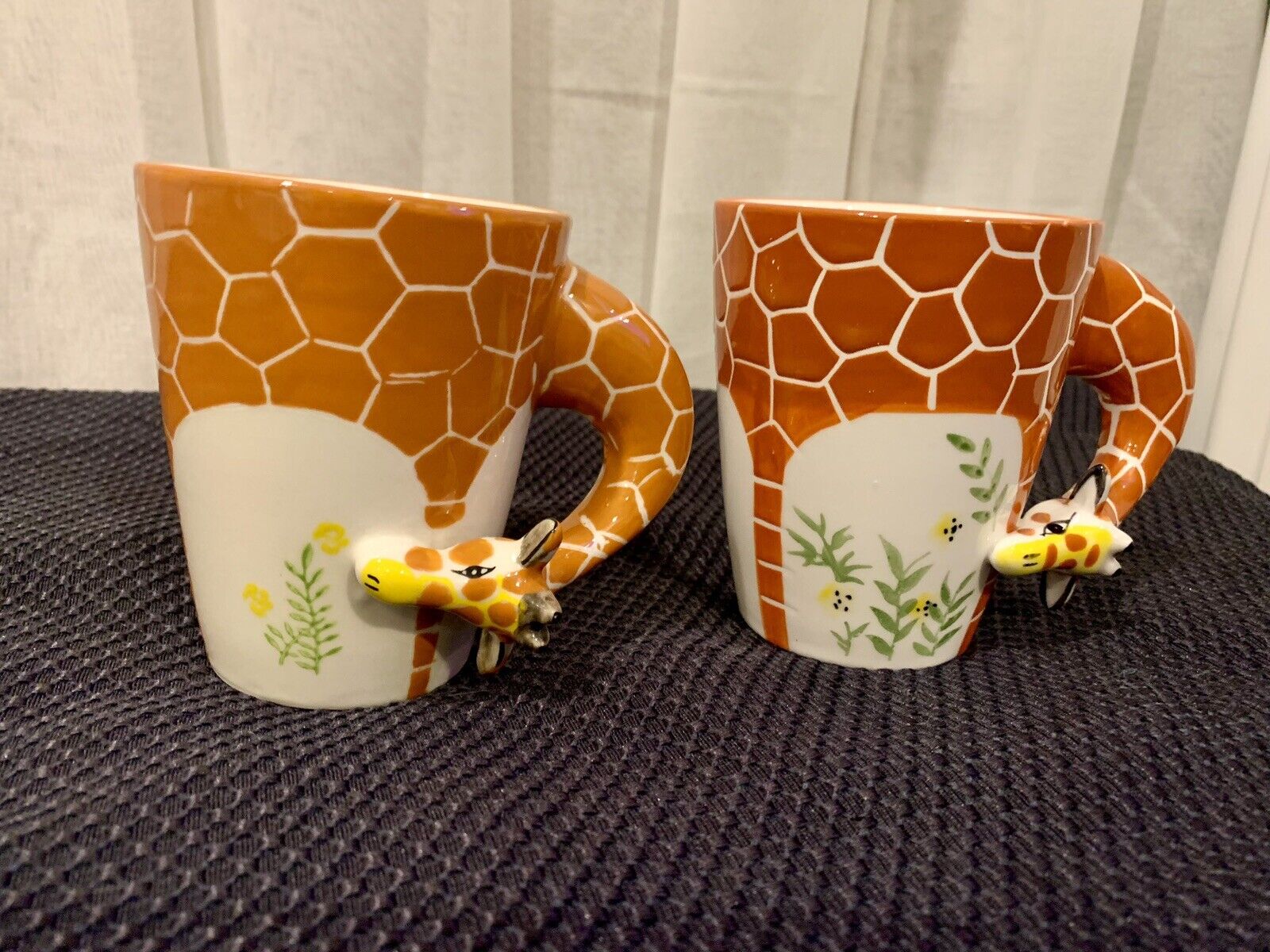 Super Cute Set of Whimsical Giraffe themed Mugs Homee