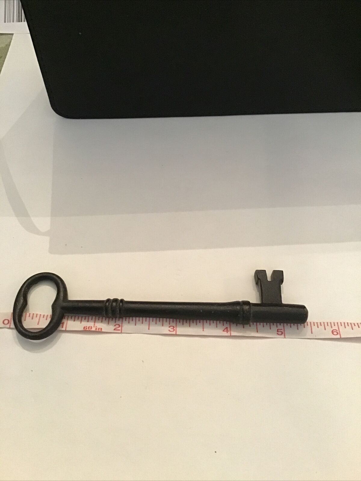 Large Antique Black Skeleton Key For Large Lock 1.25” x 5.3/8” Long