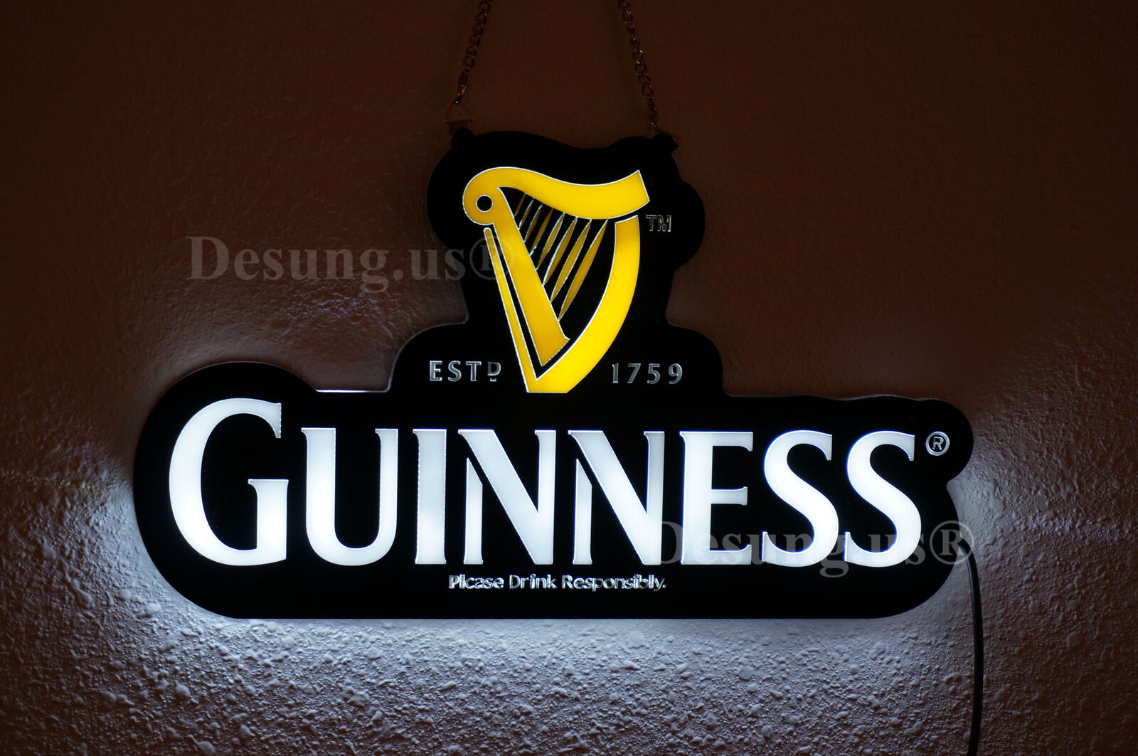 Guinness Harp Lager Beer 2D LED 14