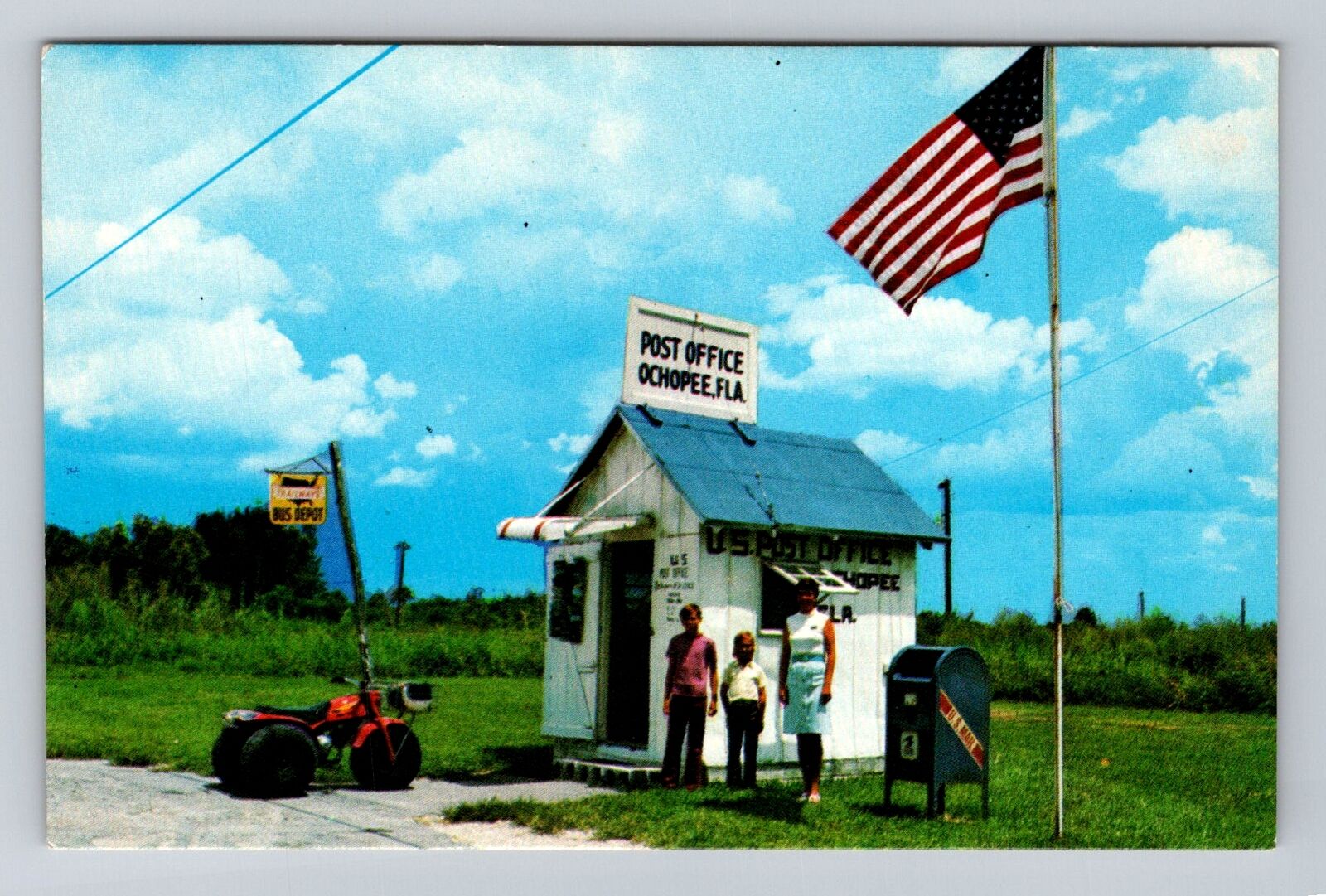 Ochopee FL-Florida, Panoramic Smallest Post Office Bldg in U.S, Vintage Postcard