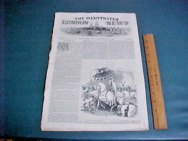 Illustrated London News July 13, 1844- 17 Page Issue Great Engravings Derby Race