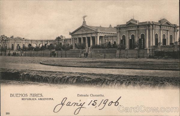 Argentina Buenos Aires Entrada Chacarita Postcard Vintage Post Card