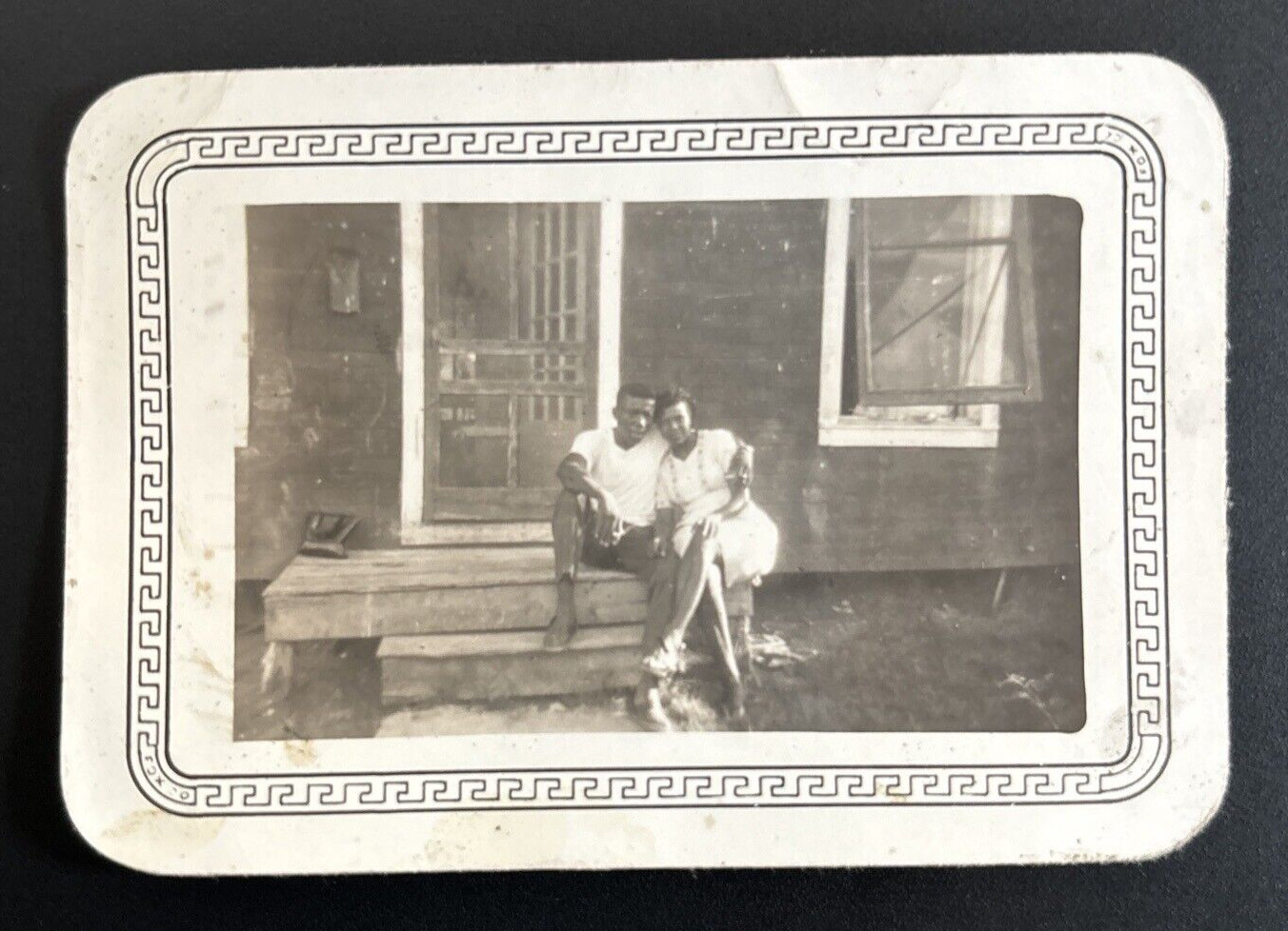 Small 1947 Beautiful African American Black Couple Snapshot Candid Photo