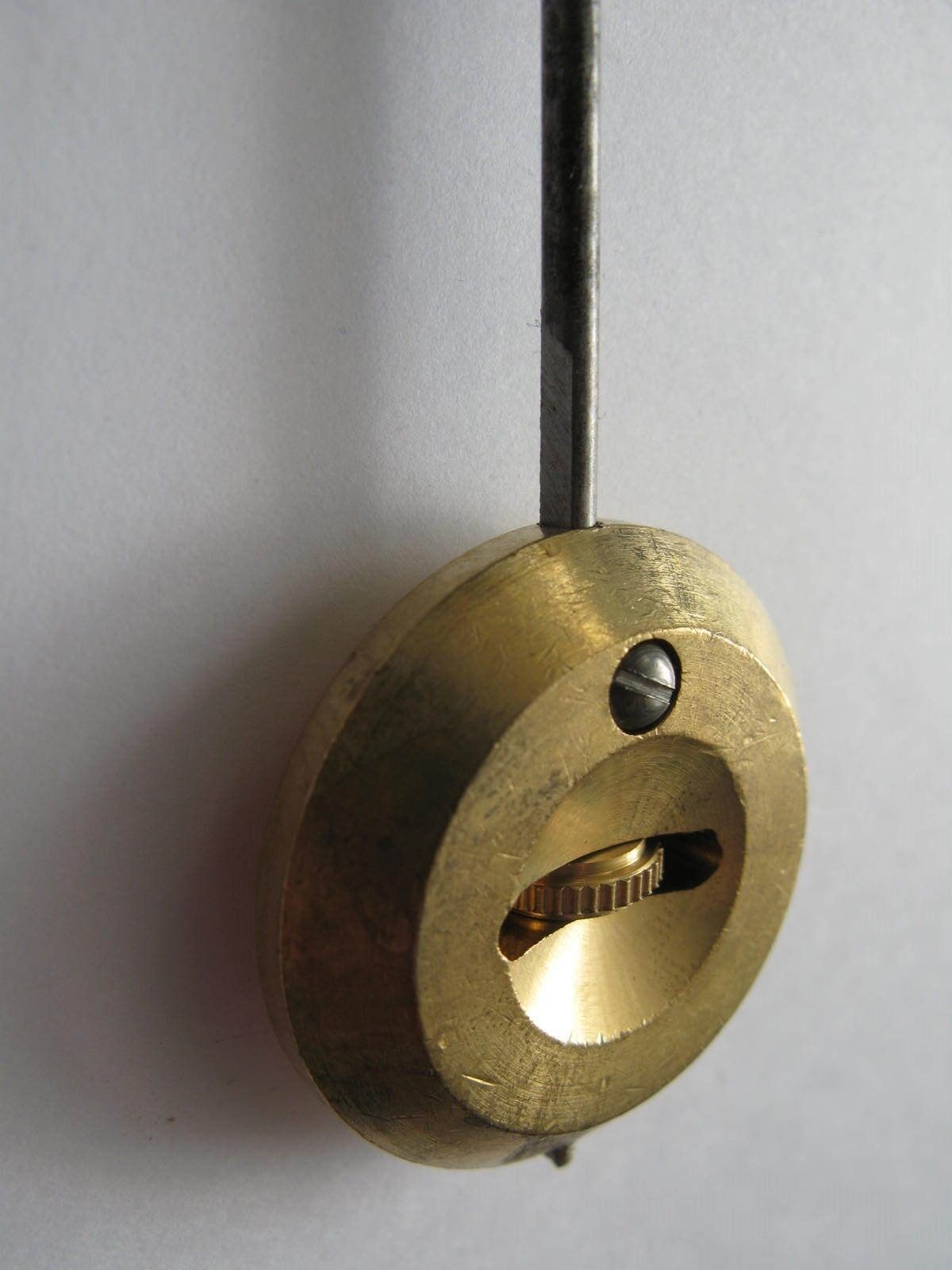 Pendulum KIT French Clock - no. 1 / 35mm / 60g Brass Bob & Hook, 260mm Steel Rod