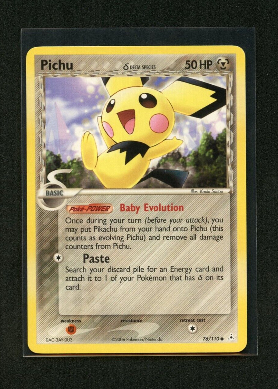 Pichu 76/110 NM Ex Holon Phantoms Pokémon Card 2006
