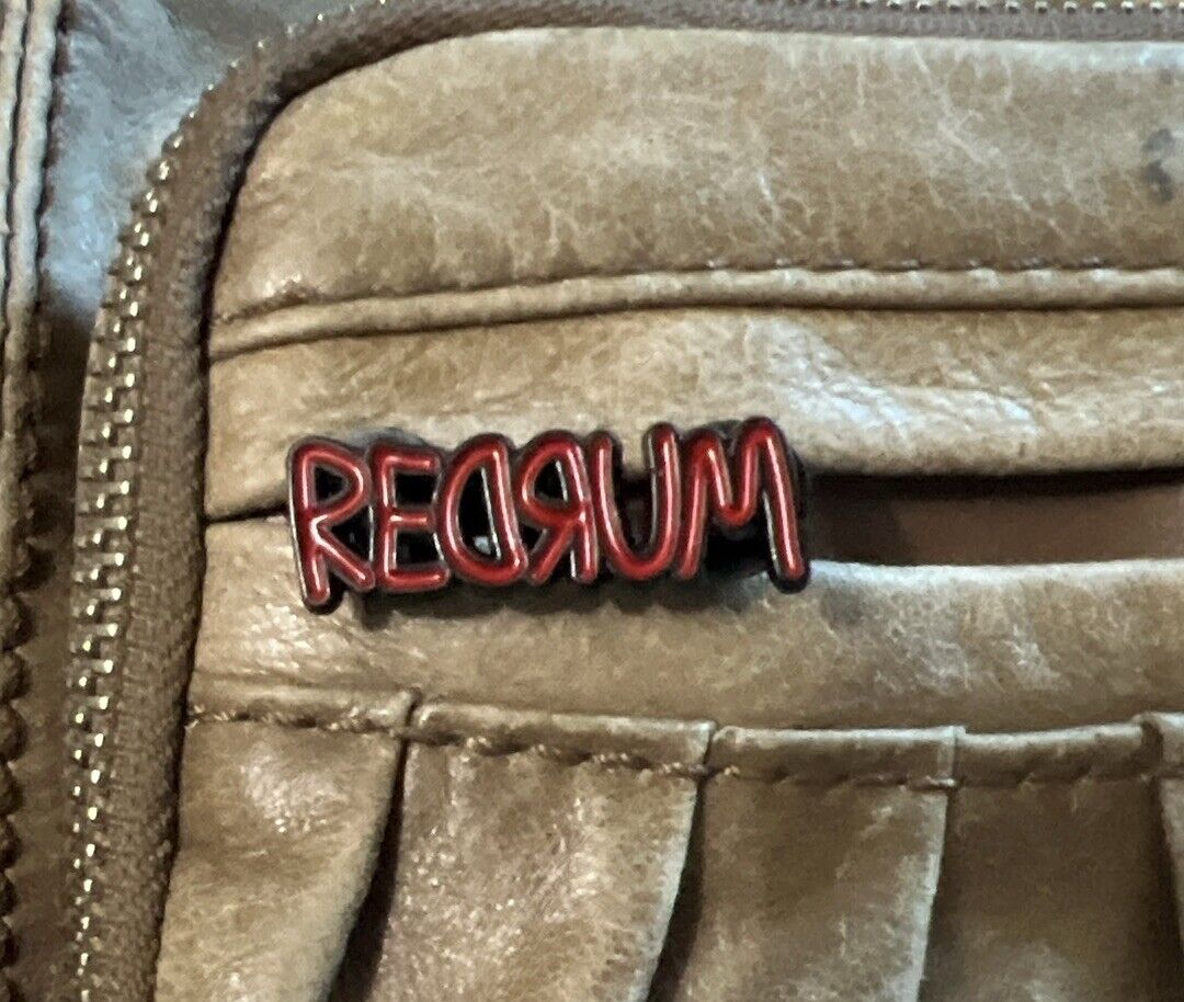 The Shining Redrum Enamel Lapel Pin 80s Horror Movie Cult Classic Hat Jacket