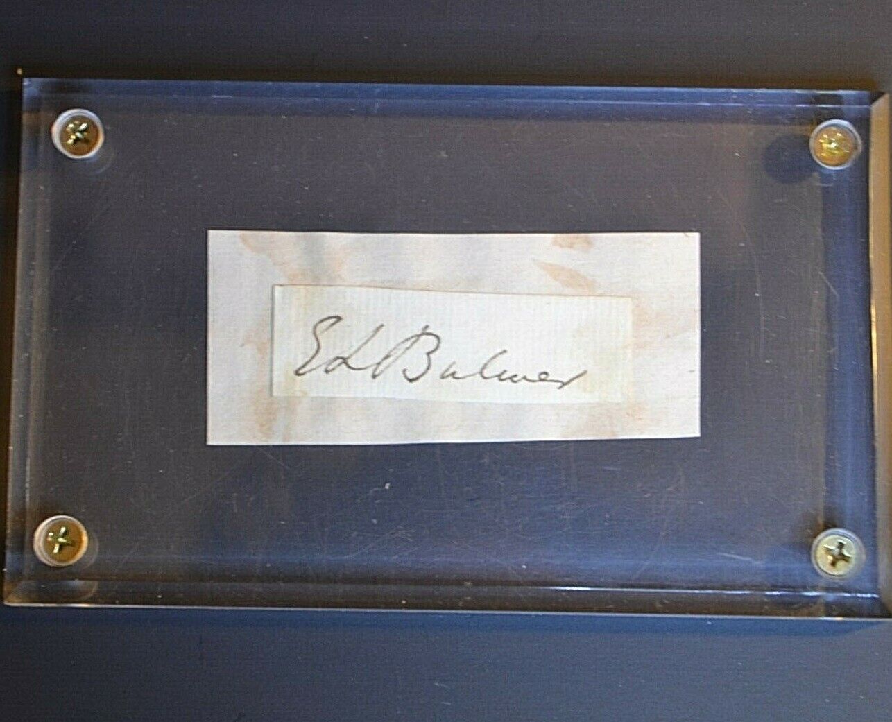 Edward Bulwer-Lytton Signature: 1803-1873 Baron, Knebworth, UK MP Hertfordshire