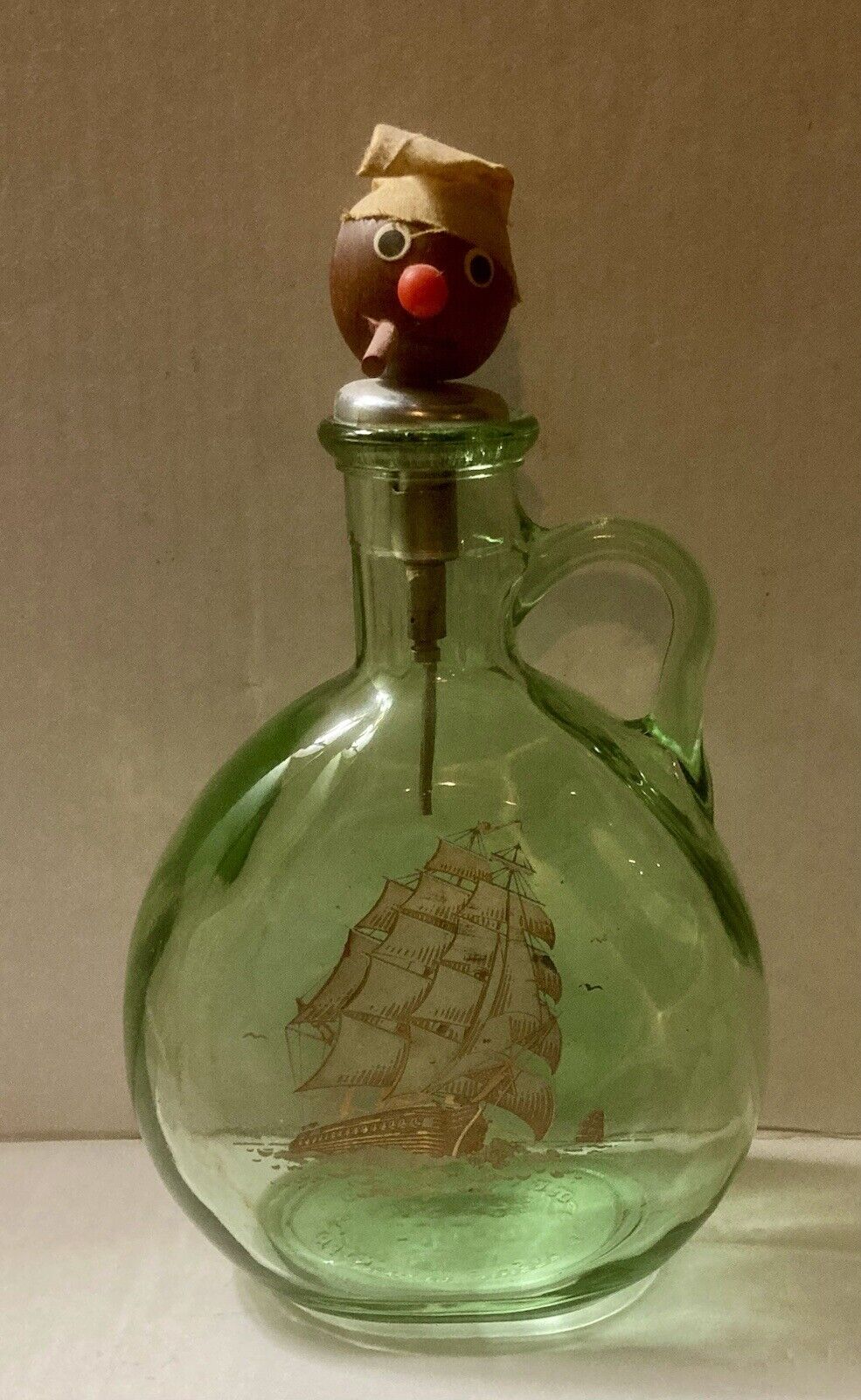 Vintage Sailor  Liquor Topper w. Old Fitzgerald Nautical Decanter Flagship 1849