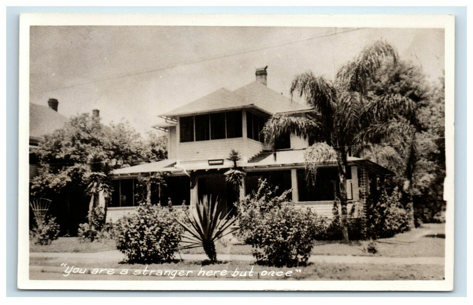 1950s Real Photo Orlando FL House Postcard The Pierces at Nyehurst Jackson St.