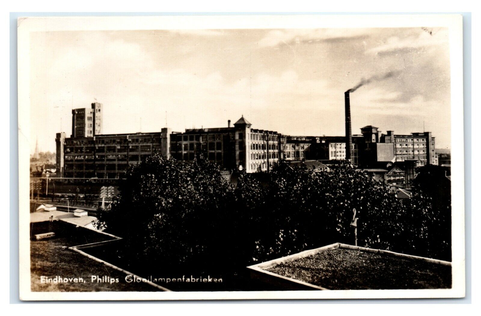 Postcard Eindhoven Philips Gloeilampenfabrieken RPPC T1