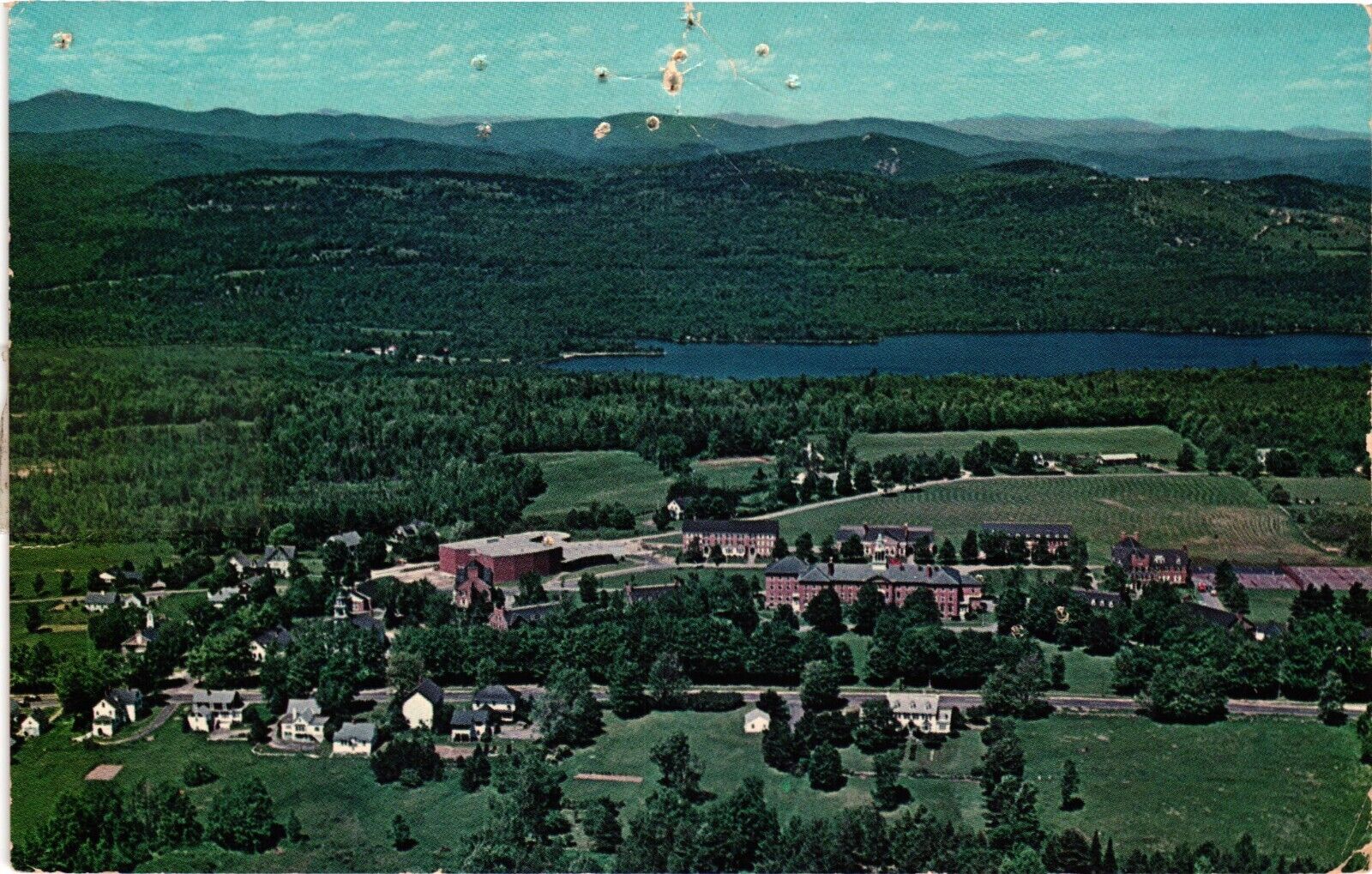 Aerial View Colby Junior College New London New Hampshire Vintage Posted 1970