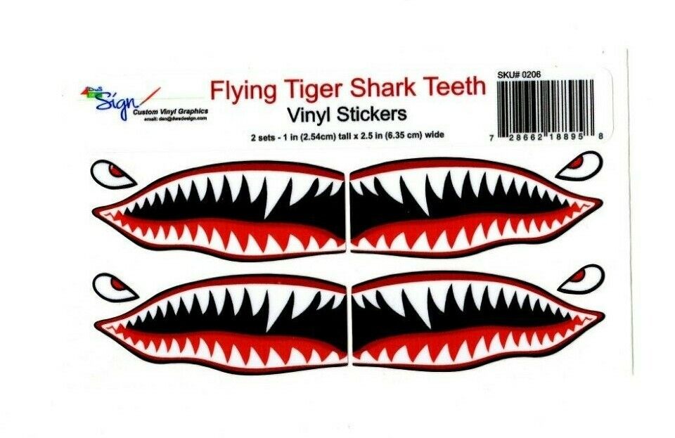 # Flying Tigers shark teeth decal 1\