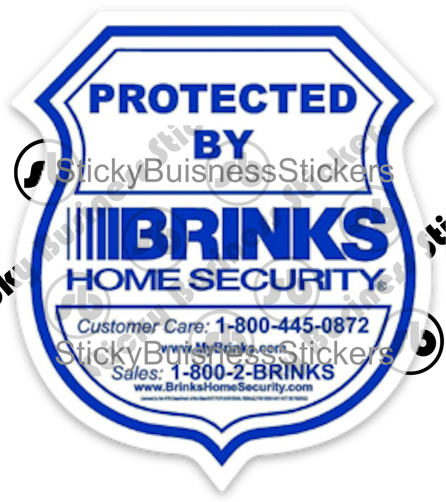 Single Protected By Brinks Home Security Vinyl Window Sticker Weatherproof