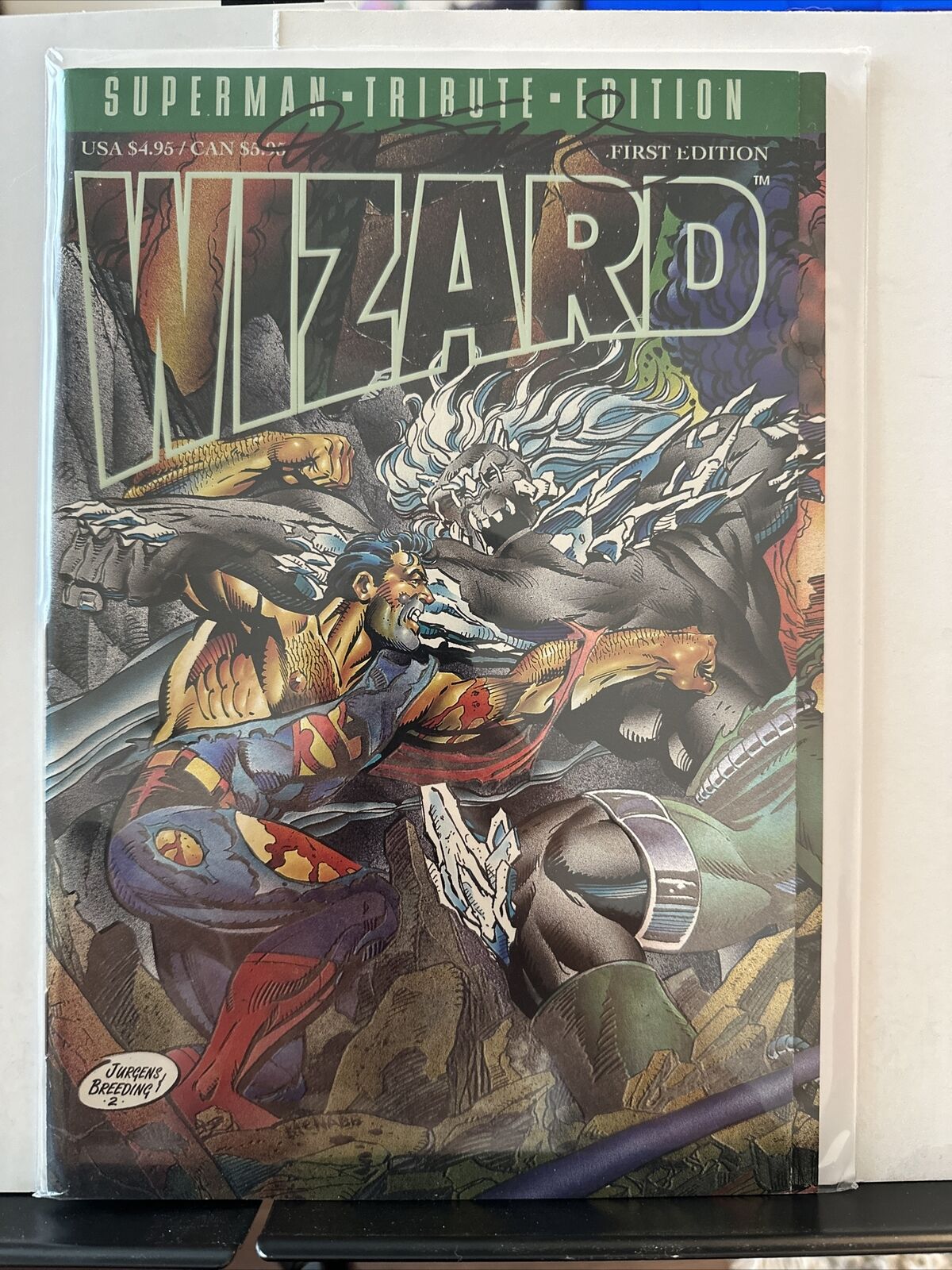Wizard: The Superman Tribute Edition #1 (1993) Signed by Dan Jurgens w/COA.