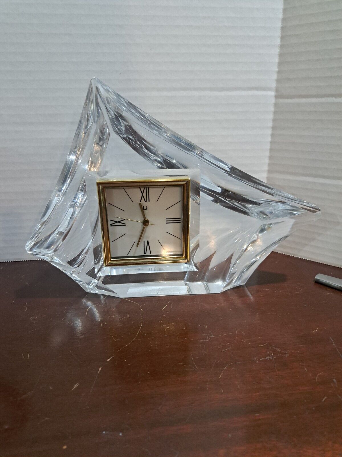 Heavy Hoya Crystal Mantel Clock