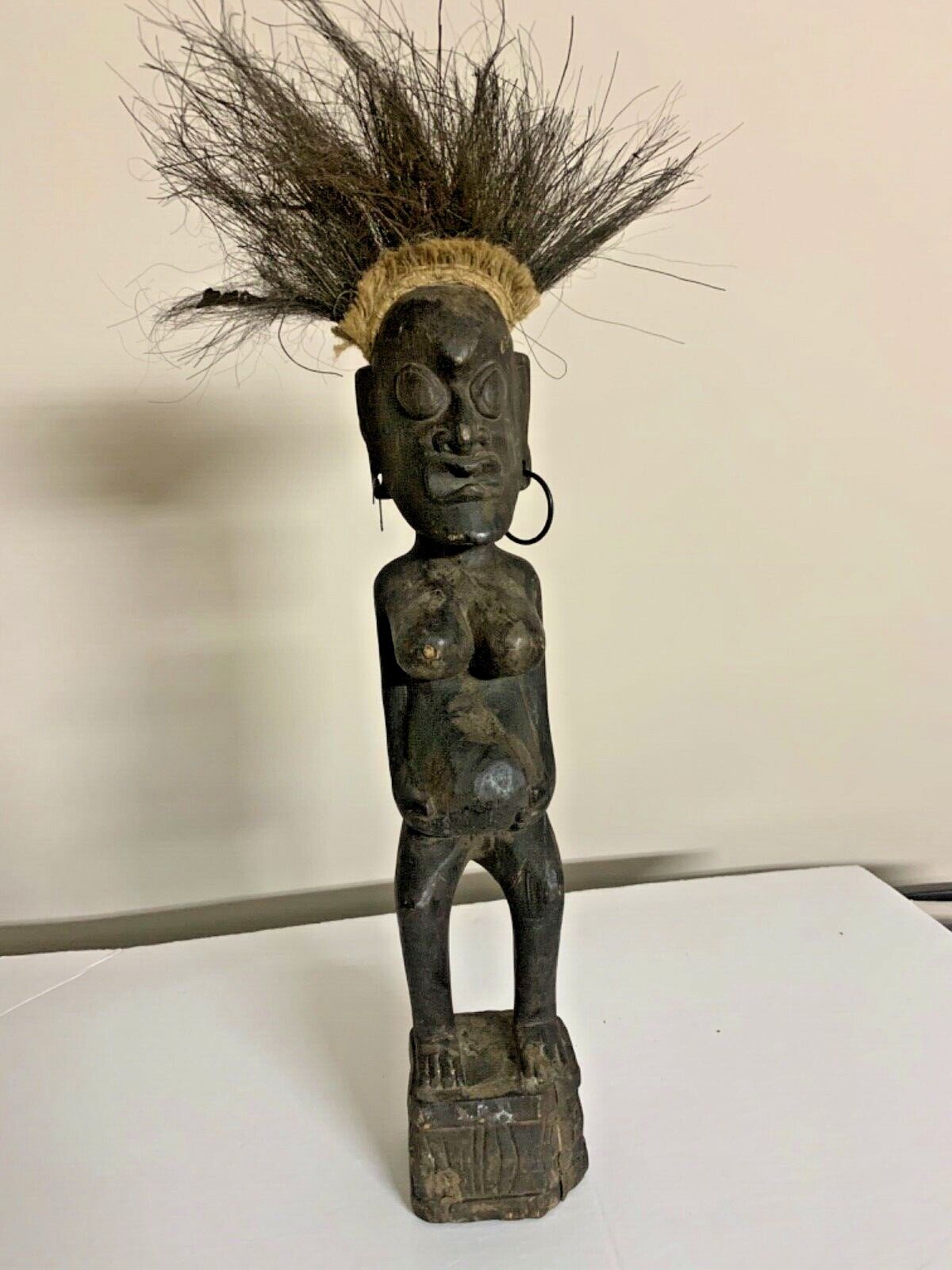 20” Antique Yombe D R Congo Ancient Native African Tribe Art Tiki Tribal Vintage