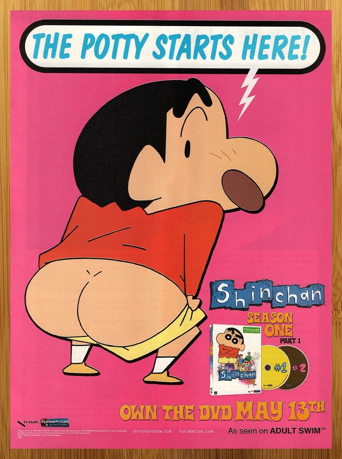 2008 Shinchen Print Ad/Poster Official Adult Swim Comedy Anime DVD Promo Art 00s