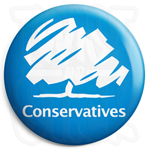 Conservative Logo - 25mm Button Badge - General Election Political Tory Party