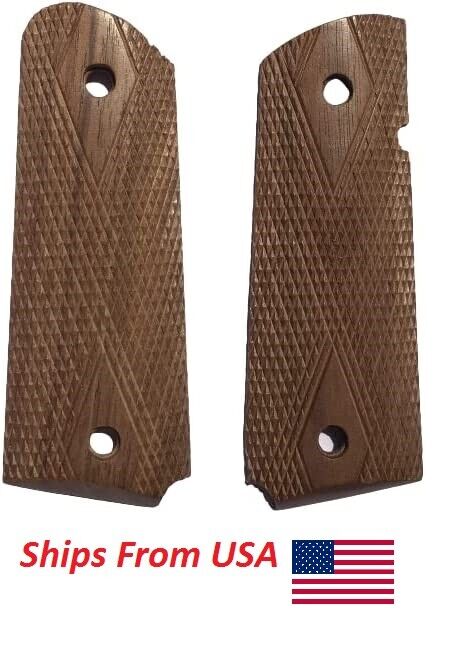 WWII US Army Original M1911 /1911 .45 Colt Walnut Wood Pistol Grips Reproduction