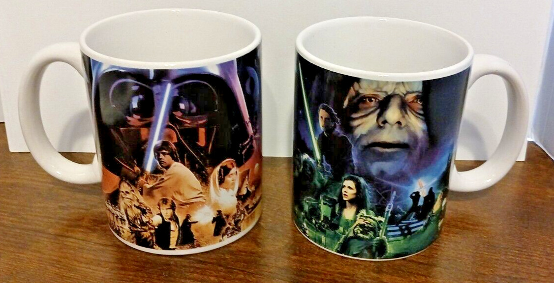 Star Wars  set of 2 New Hope and Return of the Jedi Classic Mugs used
