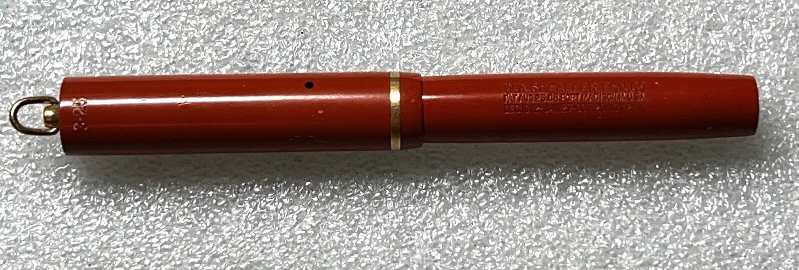 Fully Serviced* 1920's 3-25 Coral Sheaffer ring-top fountain pen