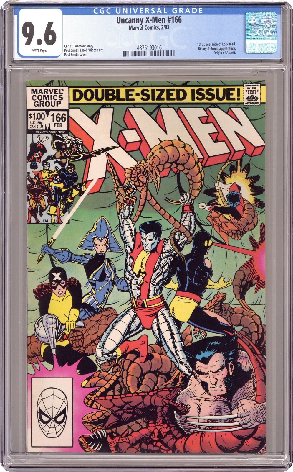 Uncanny X-Men #166D CGC 9.6 1983 4375193016