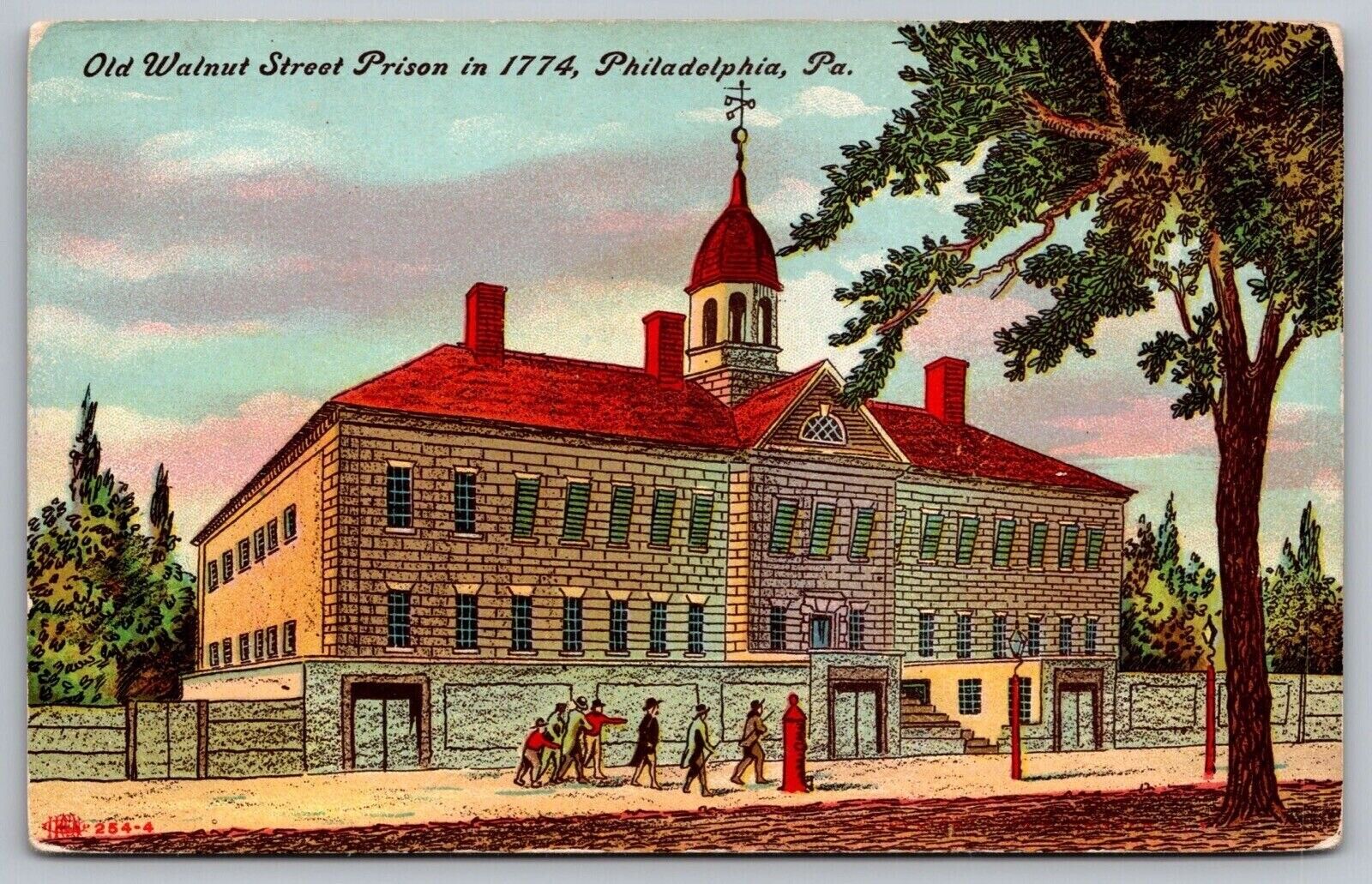 Philadelphia Pennsylvania Old Walnut Street Prison Historic DB Postcard