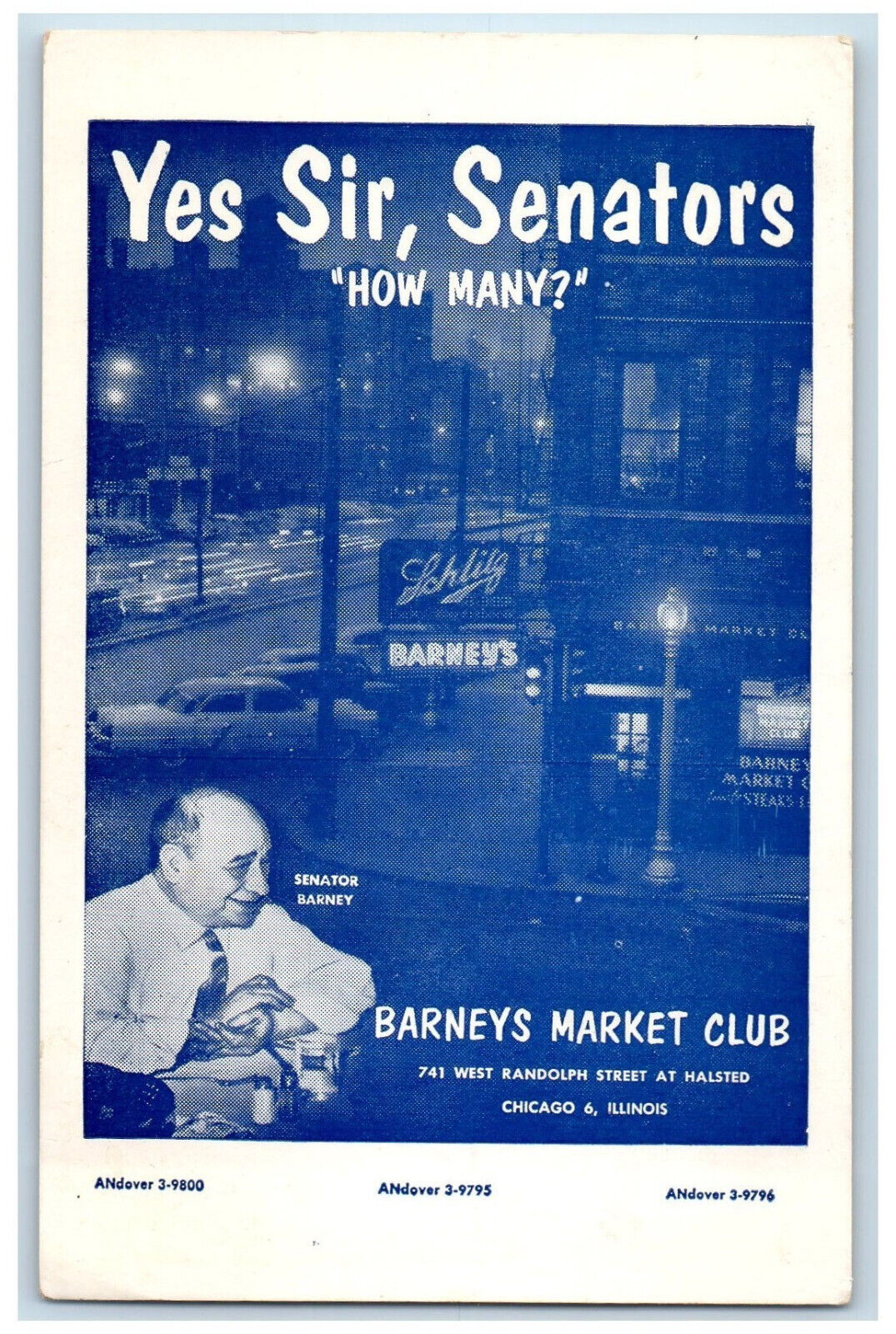 The Town Crier Barney\'s Market Club Chicago Illinois IL Vintage Postcard
