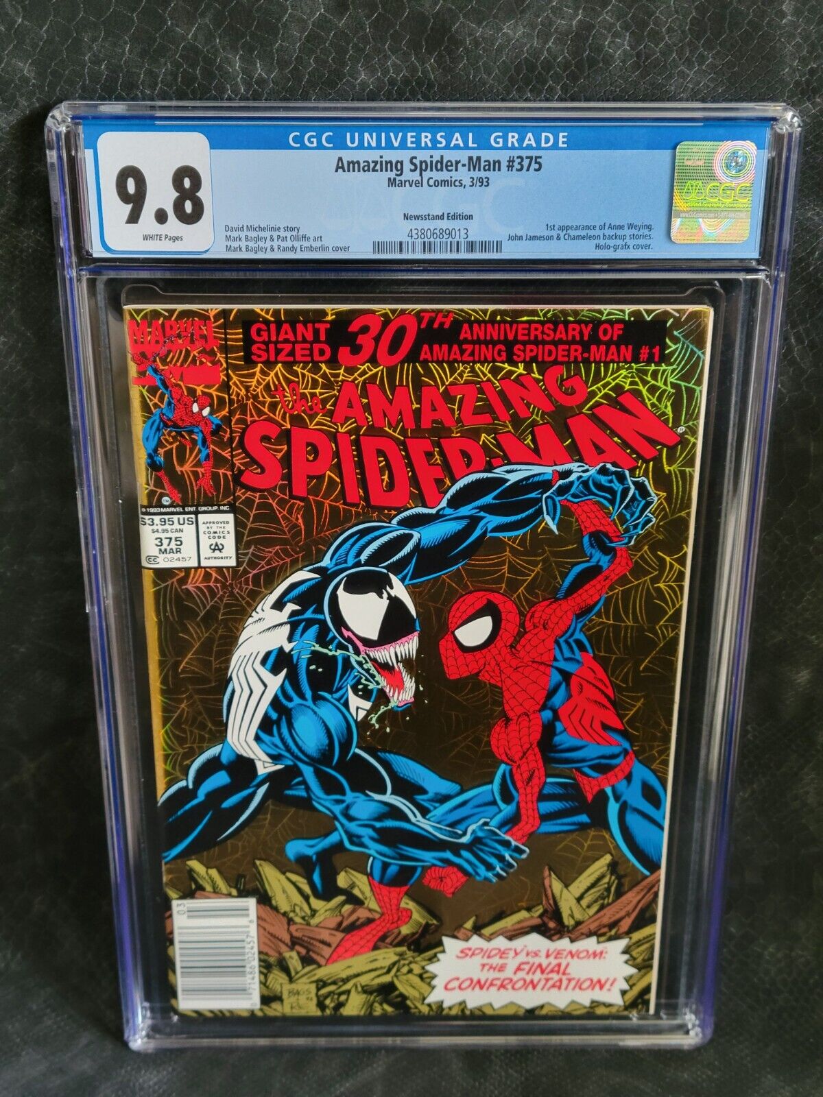 Amazing Spider-Man #375 Rare Newsstand Variant CGC 9.8 1st Ann Weying She-Venom