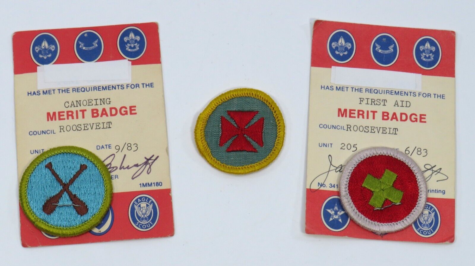 Vintage 1980\'s Boy Scouts Of America Merit Badges * 3 Badges * Ships Free