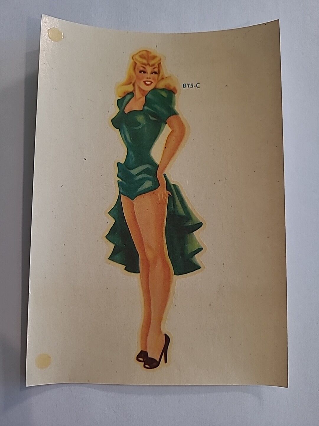 Meyercord Pinup Girl Vintage Transfer Decal 1950s 875-c  e