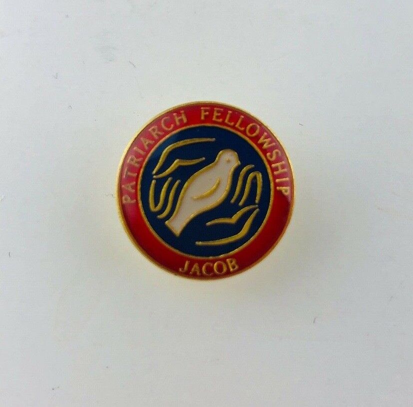 Vintage Patriarch Fellowship Jacob Lapel Pin Hands Dove Christianity Religious