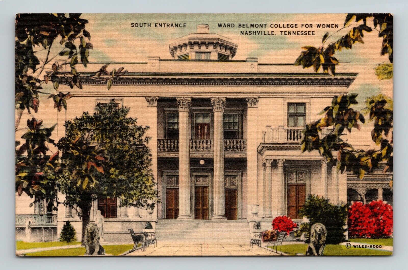 Ward Belmont College for Women - Nashville Tennessee - 1930s Postcard - PC3755
