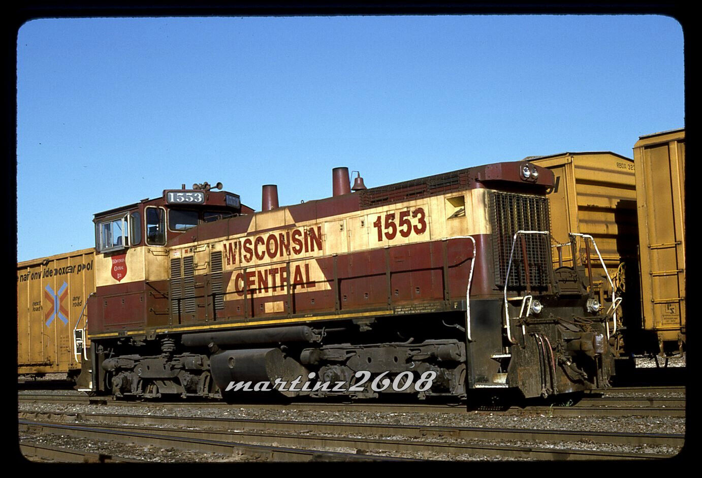 (YM) ORIG TRAIN SLIDE WISCONSIN CENTRAL (WC) 1553 ROSTER