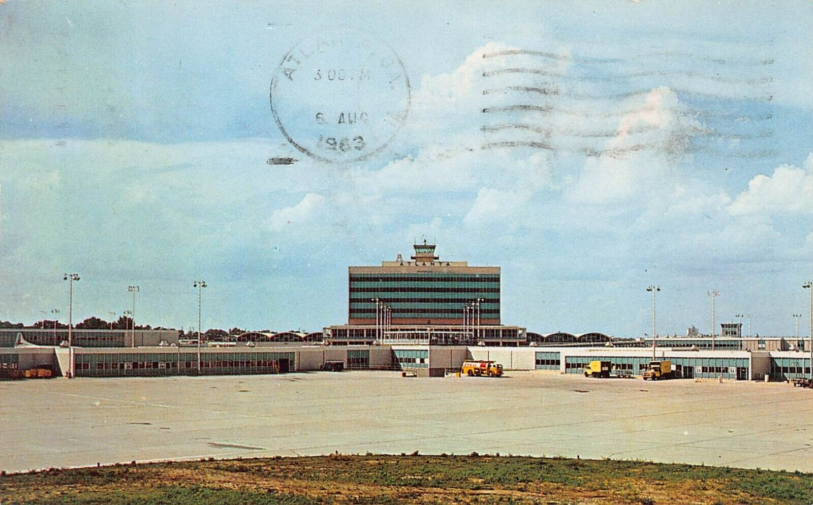 Hartsfield-Jackson Atlanta International Airport Aviation 1960s Vtg Postcard S8