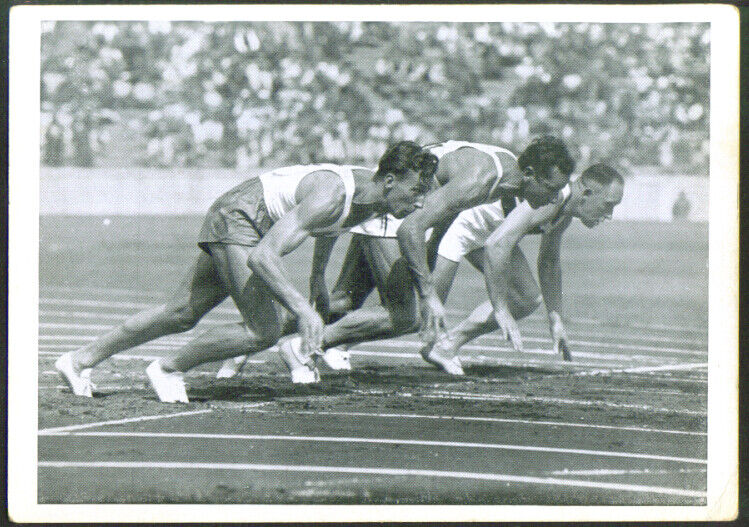 Three Sprinters 1936 Berlin Summer Olympics card