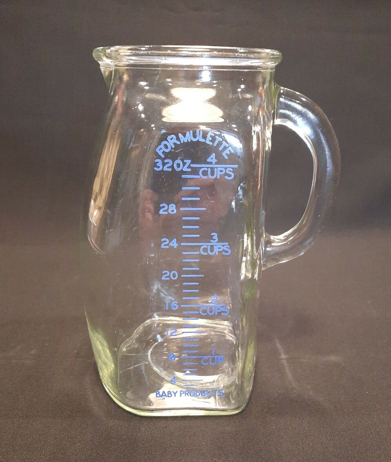 Vintage Formulette Baby Formula Measuring Glass Pitcher~ 32 oz 